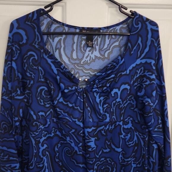 INC Shift Dress, Blue Abstract, Medium - Picture 2 of 6